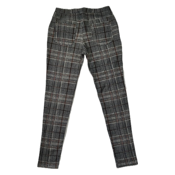 S-M Plaid Printed Jeggings - Picture 2 of 3